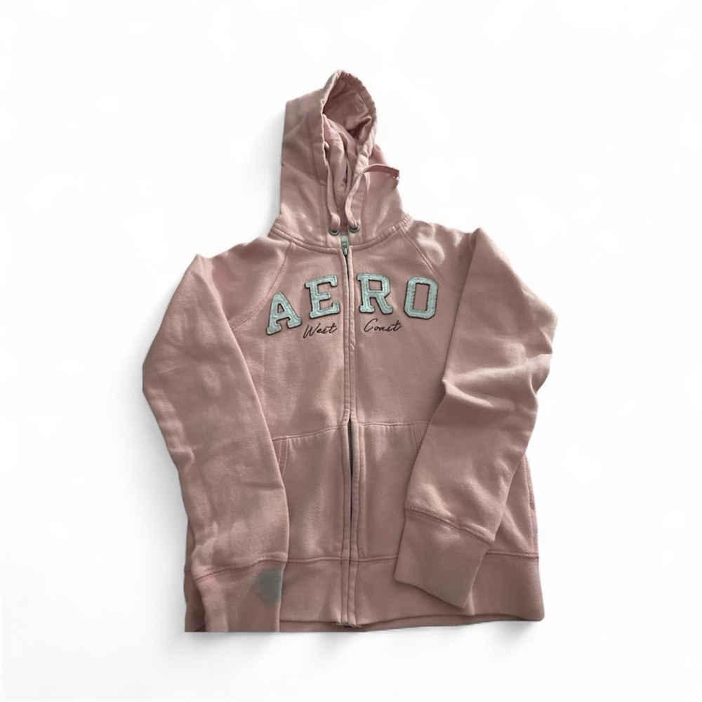 Pink Aero Zip-Up Hoodie